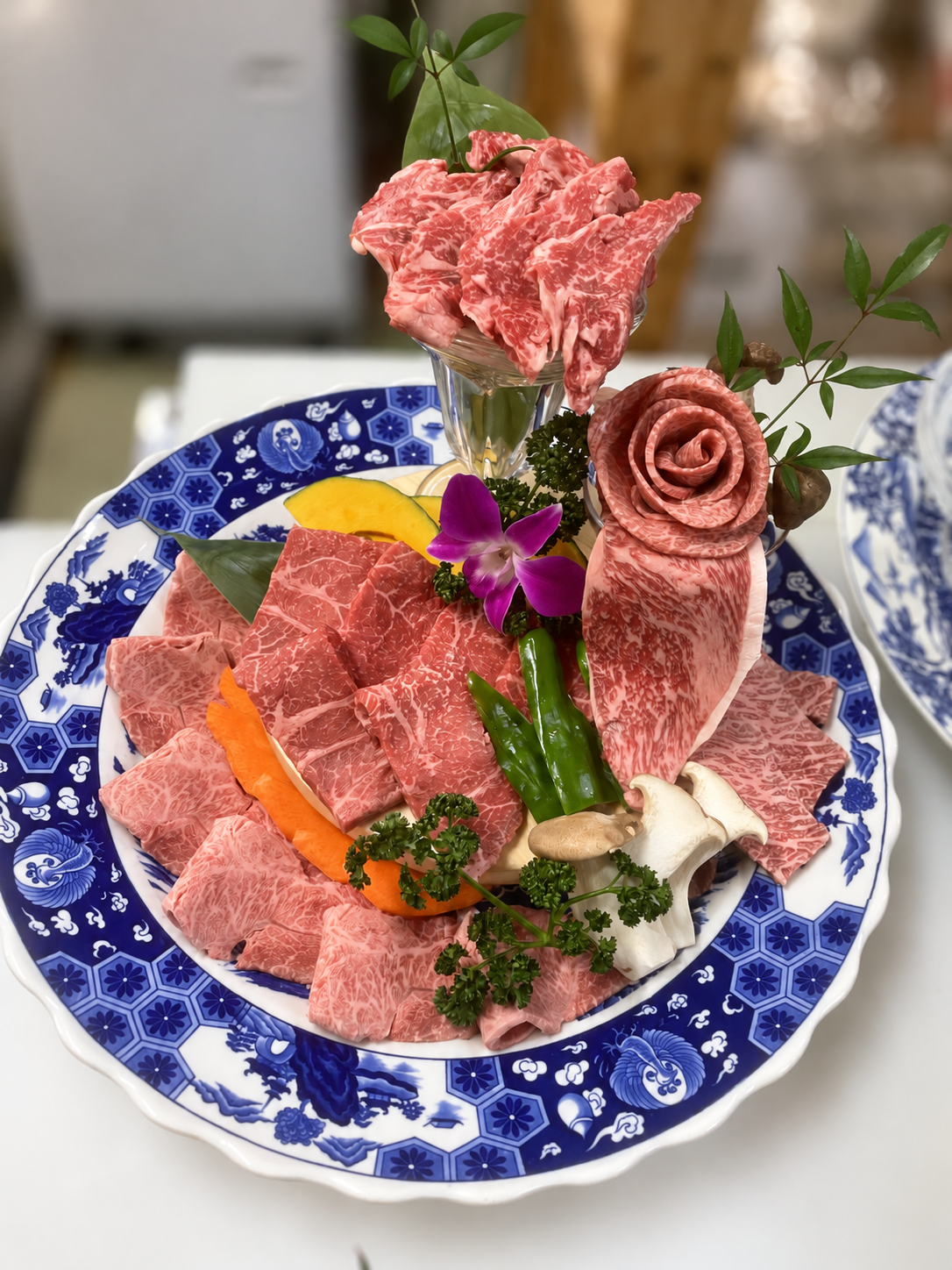 豊南焼肉 特上贅沢三昧コースの肉盛り（KING盛）
